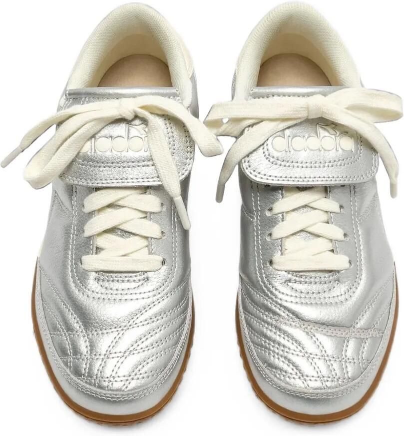 Diadora Leren indoorsneakers met metallic-effect Zilver - Foto 2