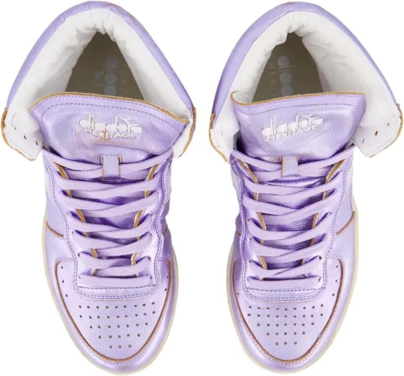 Diadora Mi Basket metallic leren high-top sneakers Paars - Foto 2