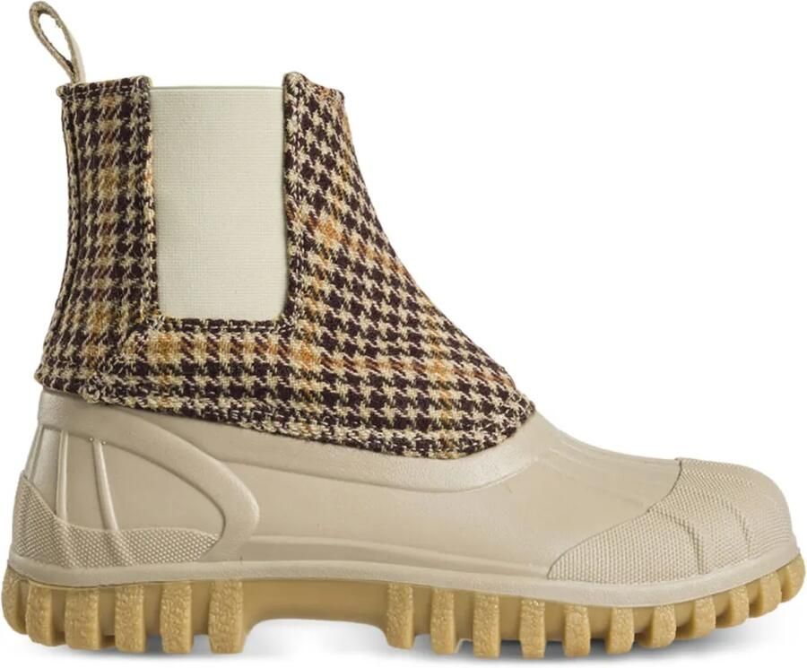 Diemme Balbi Chelsea laarzen met pied-de-poule patroon Bruin