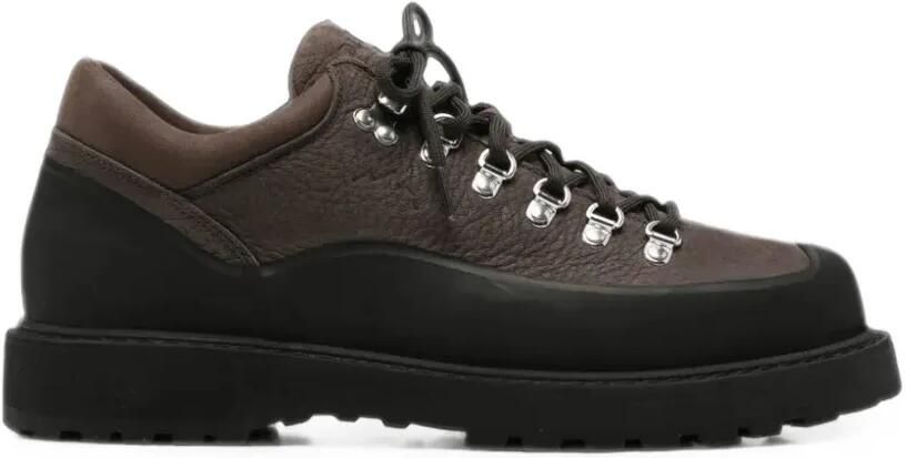 Diemme Cornaro Gomma leren sneakers met vlakken Bruin