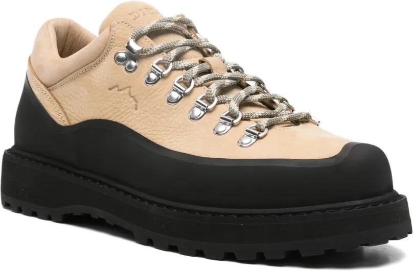 Diemme Cornaro veterlaarzen met logo-reliëf Beige - Foto 4