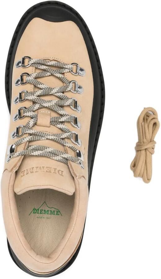 Diemme Cornaro veterlaarzen met logo-reliëf Beige - Foto 3