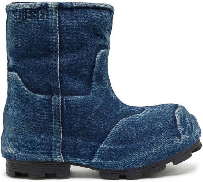 Diesel D-Hammer Md Chelsea denim laarzen Blauw