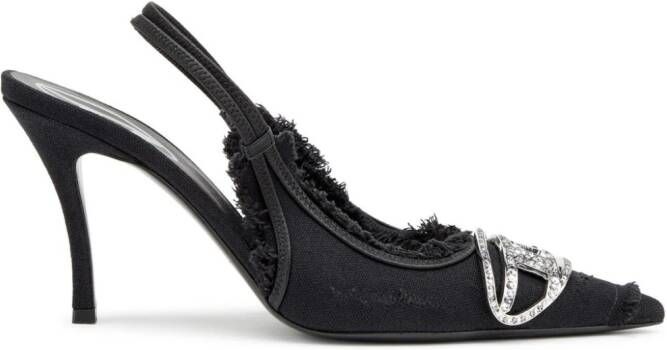 Diesel D-Venus slingback pumps Zwart