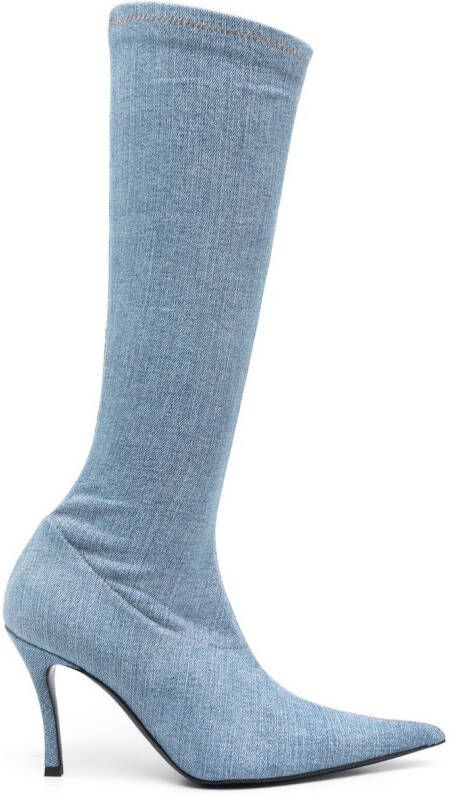 Diesel D-Venus stiletto laarzen Blauw