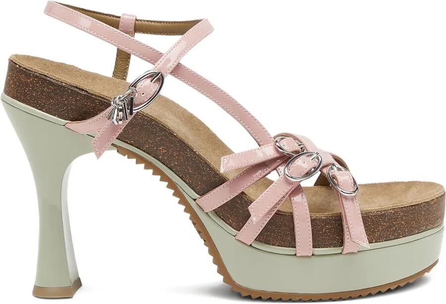Diesel 105 mm D-Woodstock sandalen met gesp Roze