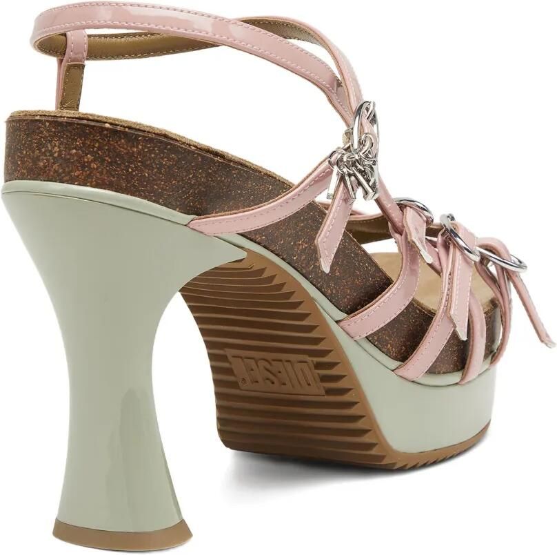 Diesel 105 mm D-Woodstock sandalen met gesp Roze - Foto 2