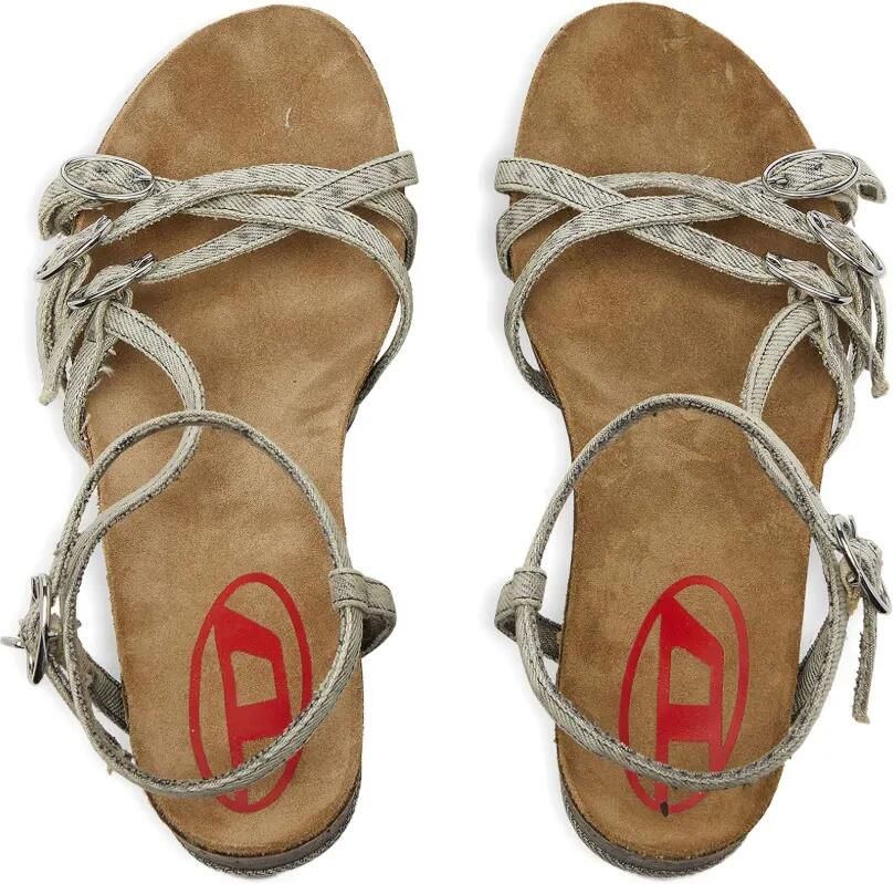 Diesel 105 mm D-Woodstock sandalen met plateauzool Grijs - Foto 3