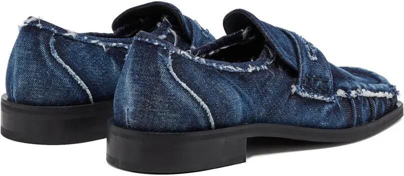Diesel D-Amber gerafelde denim loafers Blauw - Foto 4