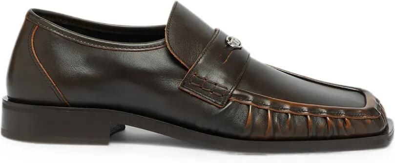 Diesel D-Amber penny loafers van leer Bruin