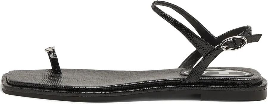 Diesel D-AMBER platte sandalen met logodetail Zwart