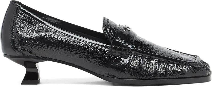 Diesel D-Amber pumps met logo en hak Zwart
