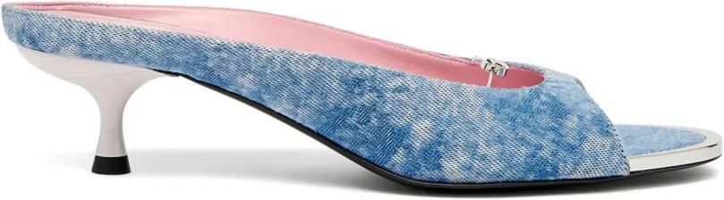 Diesel D-Diam's-Sa sandalen met logoplakkaat Blauw