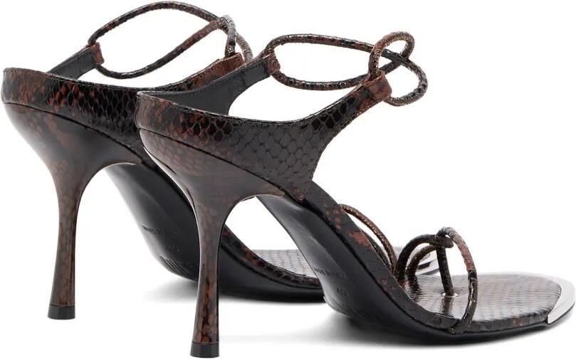 Diesel D-Diam's sandalen met krokodillen-reliëf Bruin - Foto 5