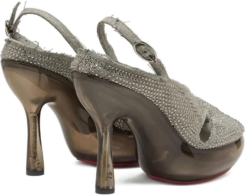 Diesel D-Lake sandalen verfraaid met stras Grijs - Foto 5