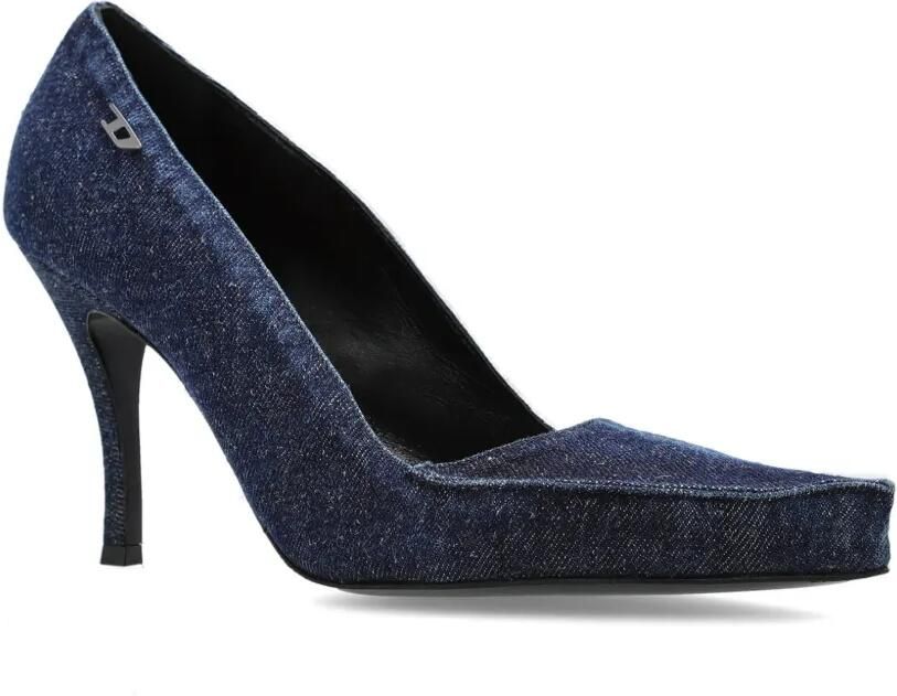 Diesel D-Lucette denim pumps Blauw - Foto 3