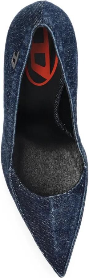 Diesel D-Lucette denim pumps Blauw - Foto 5