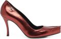 Diesel D-Lucette metallic leren pumps Rood - Rood