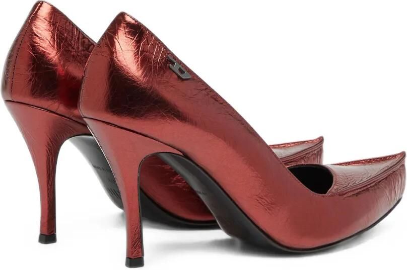 Diesel D-Lucette metallic leren pumps Rood - Foto 5