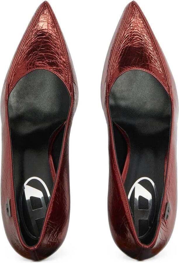 Diesel D-Lucette metallic leren pumps Rood - Foto 3
