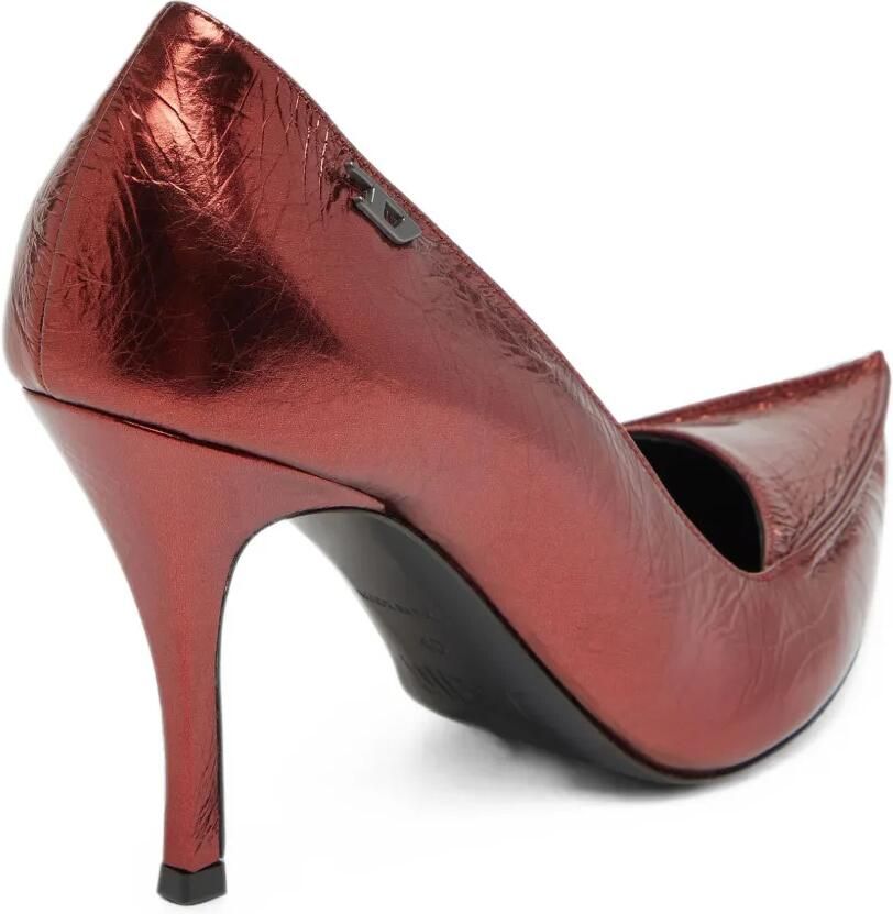 Diesel D-Lucette metallic leren pumps Rood - Foto 2