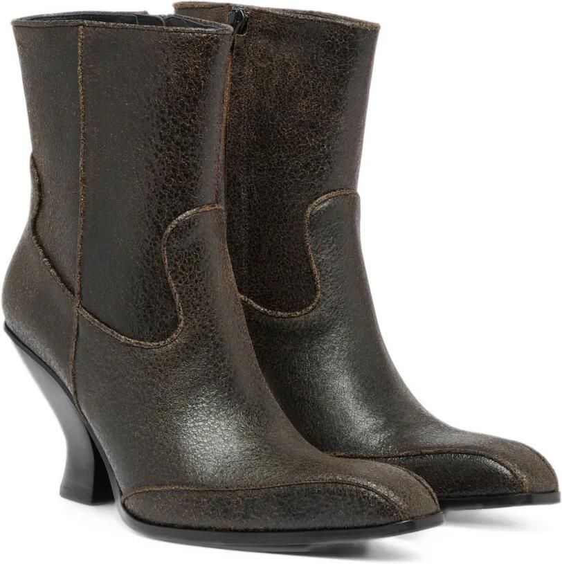 Diesel D-Luffy-ankle boots in crackled leather Bruin - Foto 2