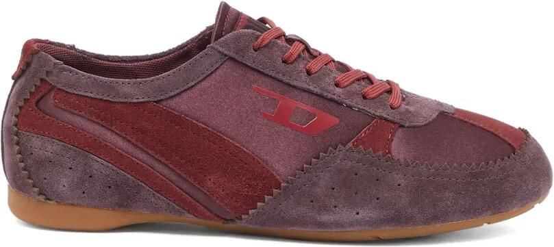 Diesel D-Mile-Flat sneakers met suède overlay Rood