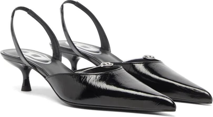 Diesel D-Ten&Half Oval D slingback pumps Zwart - Foto 3