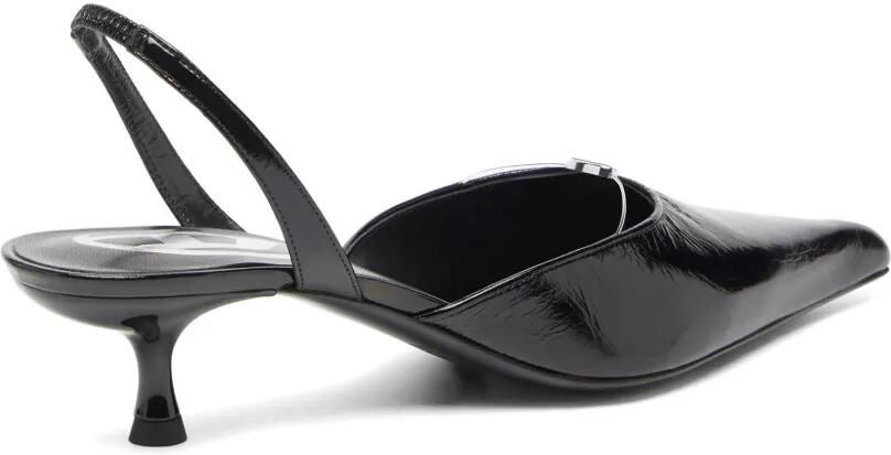 Diesel D-Ten&Half Oval D slingback pumps Zwart - Foto 4