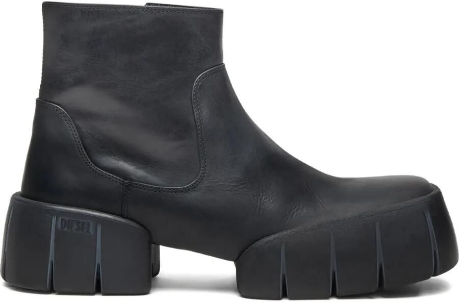 Diesel D-Tex BT leren laarzen Zwart