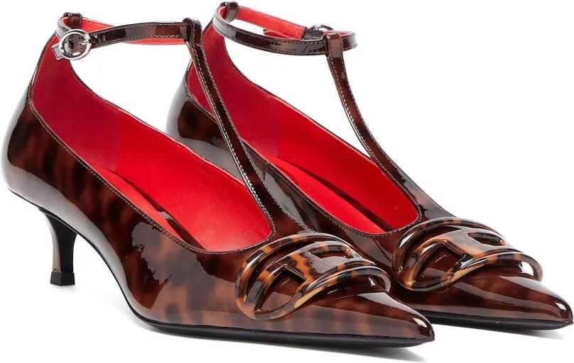 Diesel D-Venus Kittie pumps met T-bandje Bruin - Foto 4