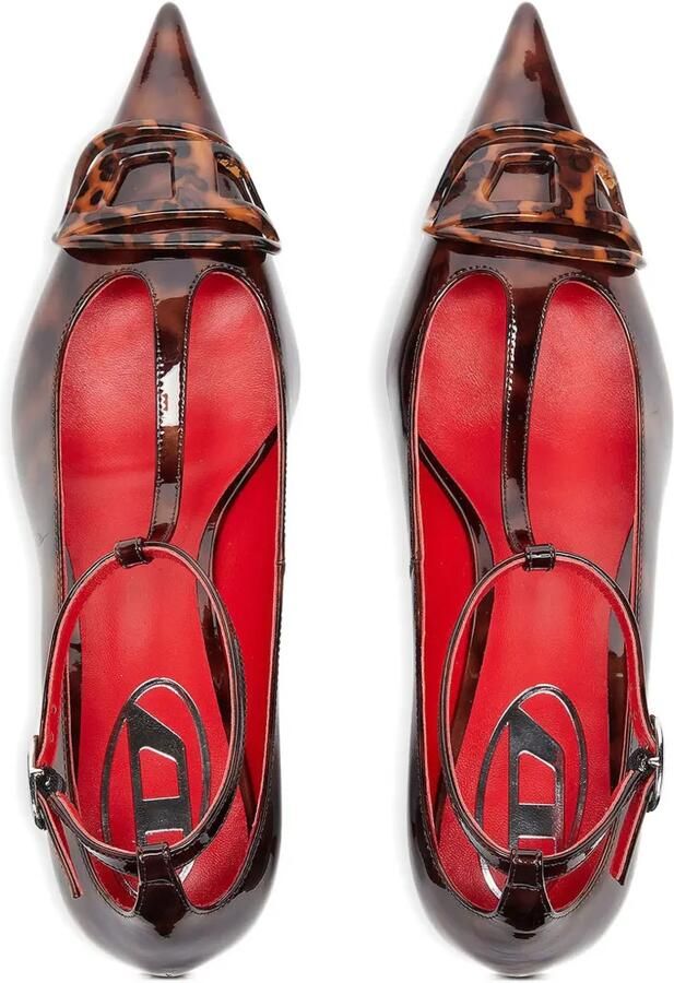 Diesel D-Venus Kittie pumps met T-bandje Bruin - Foto 3