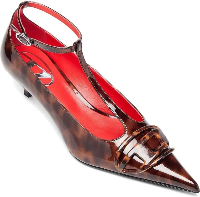 Diesel D-Venus Kittie pumps met T-bandje Bruin - Foto 2