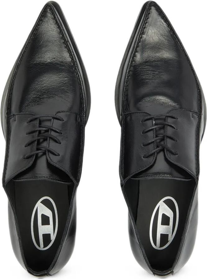 Diesel Derby schoenen met puntige neus Zwart - Foto 2