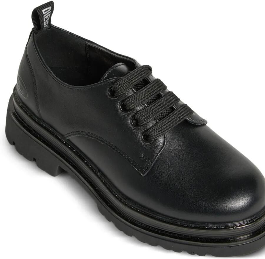 Diesel Kids Chunky derby schoenen met logoplakkaat Zwart - Foto 2