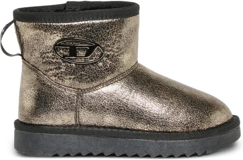 Diesel Kids D-Daaten laarzen met gebarsten effect Goud