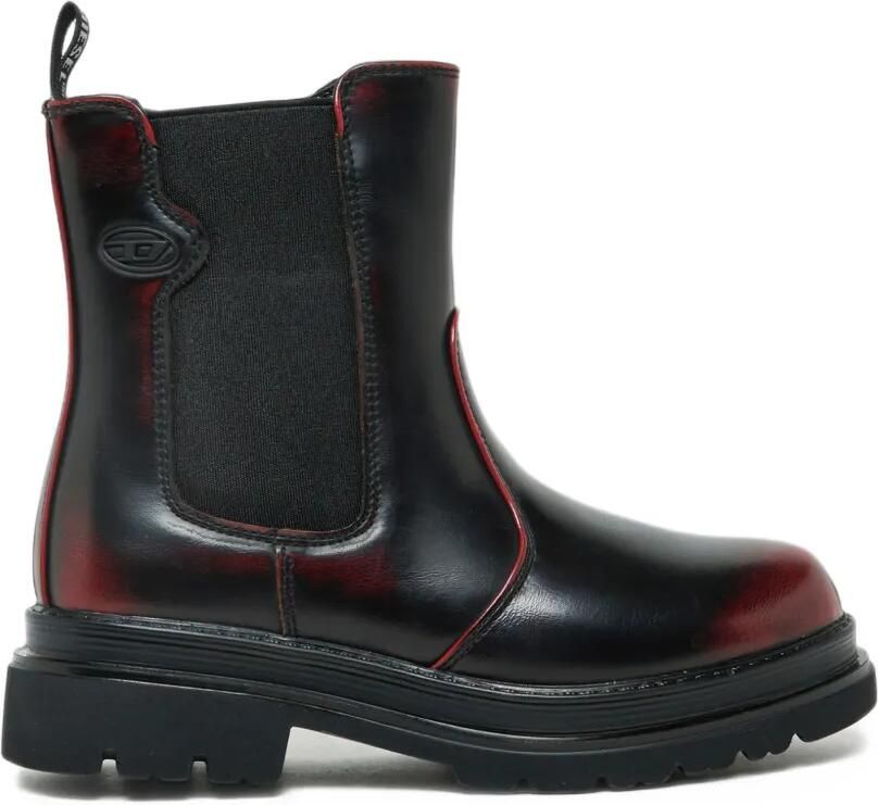 Diesel Kids D-Vyncoun-Abra logo-plaque burnished-effect Chelsea boots Zwart - Foto 3