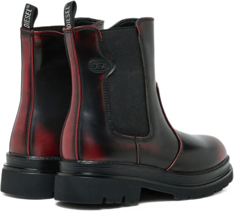 Diesel Kids D-Vyncoun-Abra logo-plaque burnished-effect Chelsea boots Zwart - Foto 4