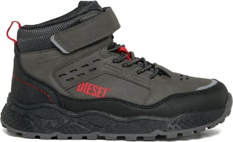 Diesel Kids Laarzen met klittenband en veters Grijs