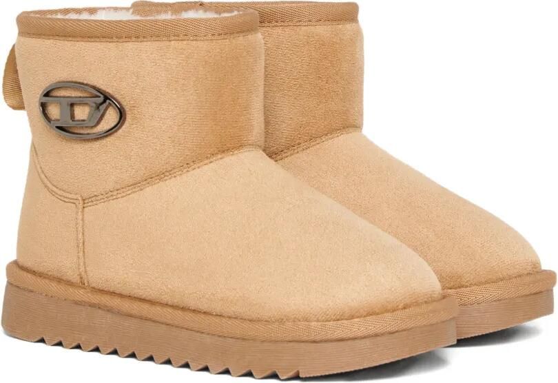 Diesel Kids Laarzen met logoplakkaat Beige