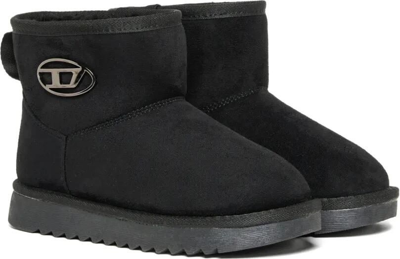 Diesel Kids Laarzen met logoplakkaat Zwart