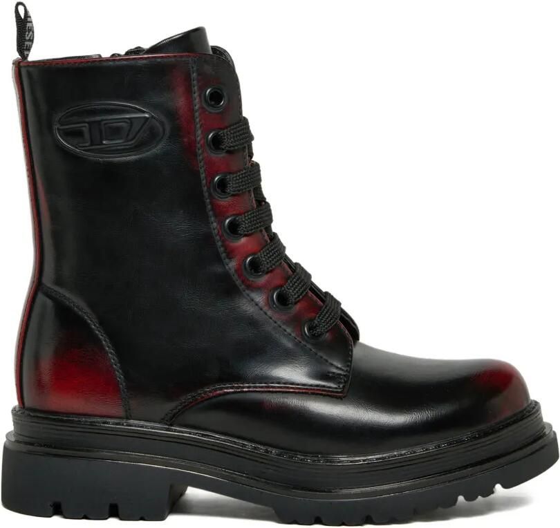 Diesel Kids Oval D veterlaarzen Zwart