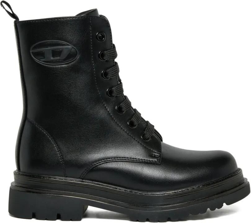 Diesel Kids Oval D veterlaarzen Zwart