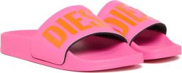 Diesel Kids Slippers met logo-reliëf Roze