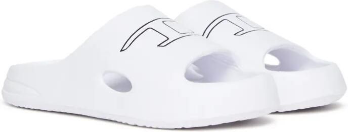 Diesel Kids Slippers met logoprint Wit