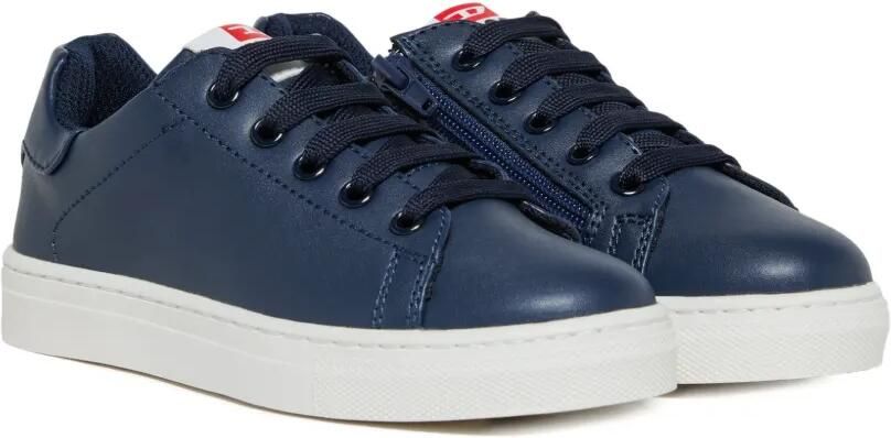 Diesel Kids Sneakers met logo Blauw