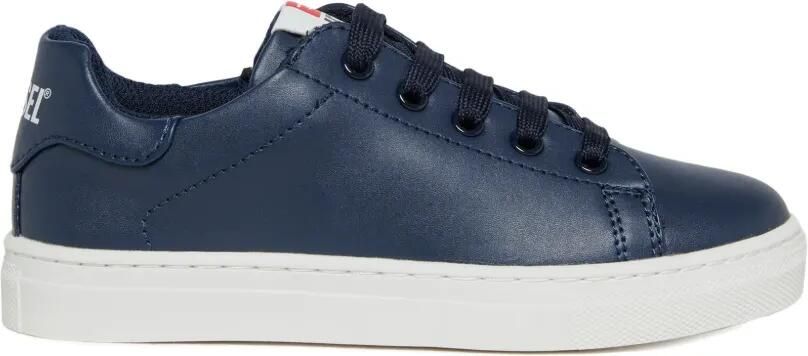 Diesel Kids Sneakers met logo Blauw - Foto 4