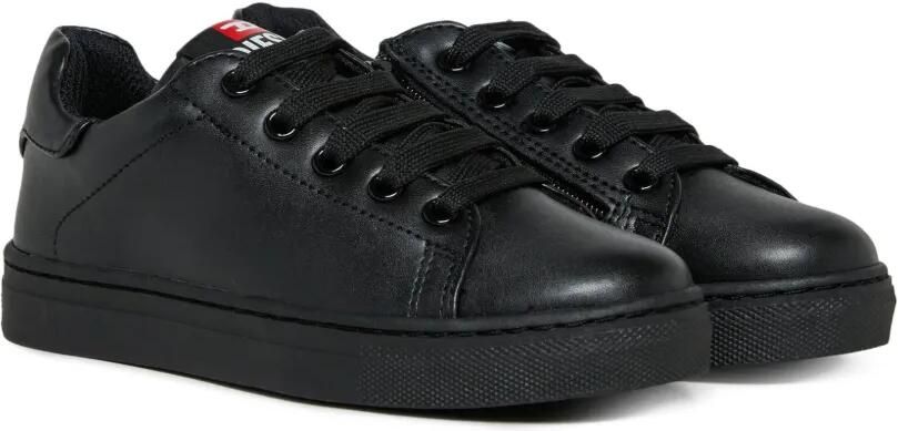 Diesel Kids Sneakers met logo Zwart