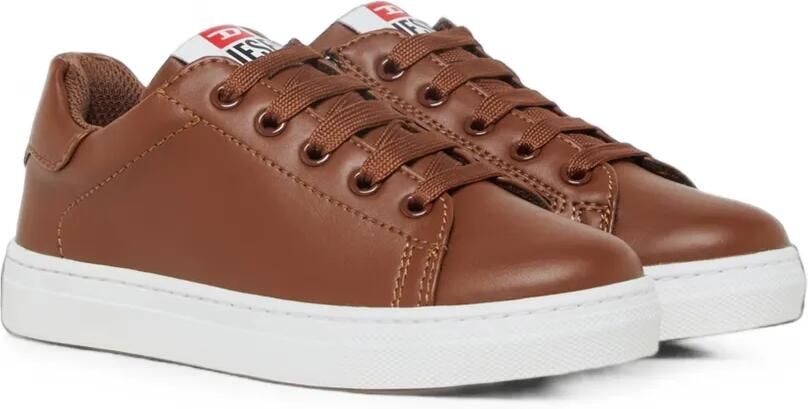 Diesel Kids Sneakers met logopatch Bruin