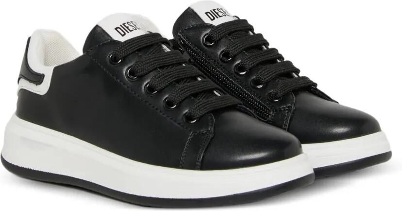 Diesel Kids Sneakers met logoprint Zwart